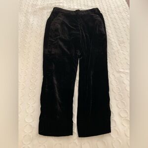 J. Crew women’s black velvet pants.